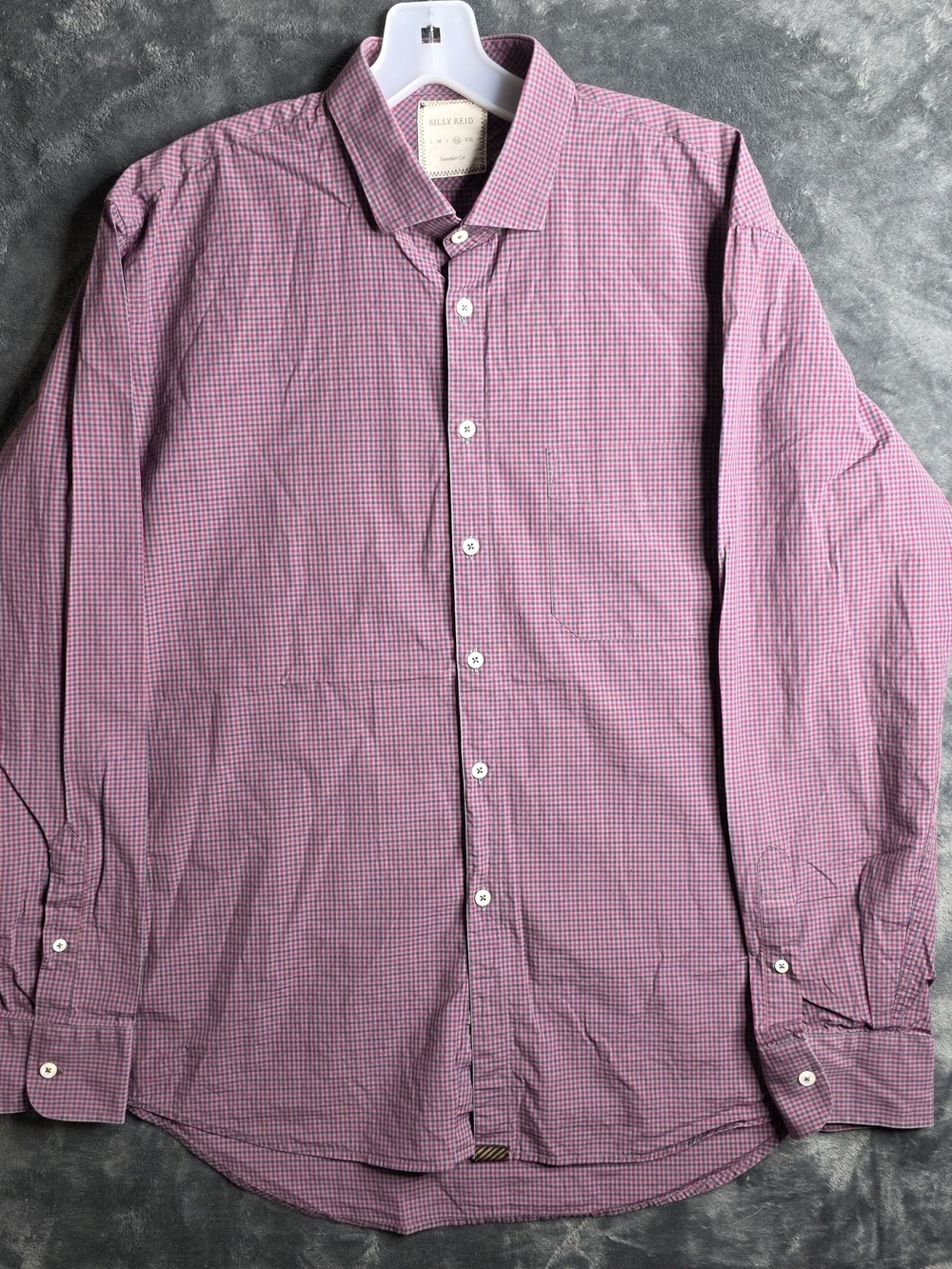 Billy Reid  Microcheck Dress Shirt Sz XL
